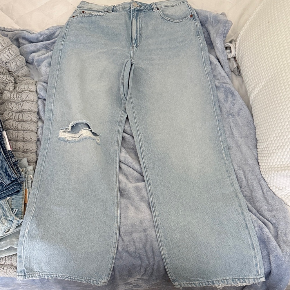 Garage Light Blue Flare Jeans